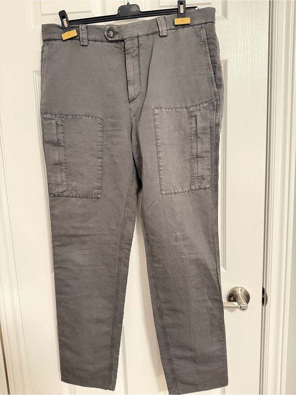 Brunello Cucinelli Gray Cargo Patch Pocket Pants